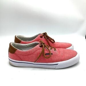 Tommy Hilfiger Phero TMPHERO Mens Pink Canvas Low Top Designer Sneaker Shoes 9.5